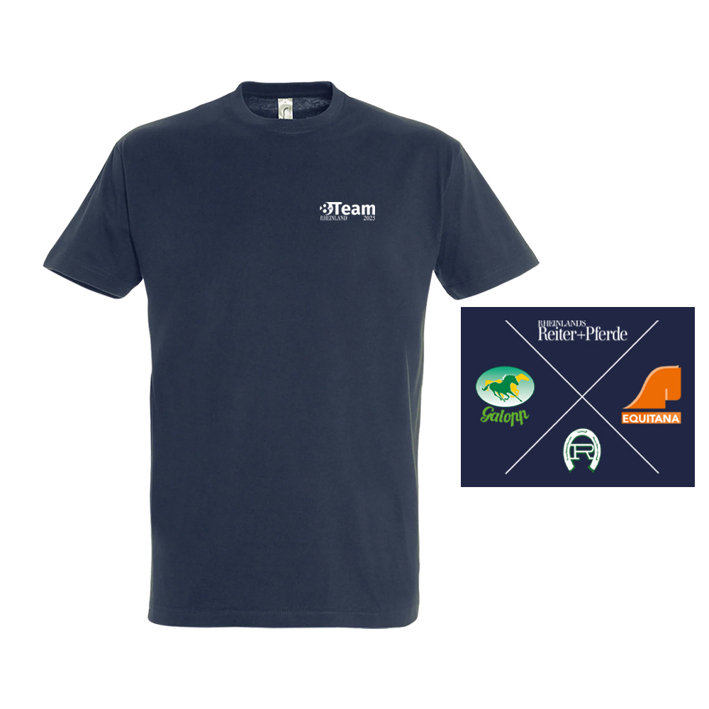 8er Team Sponsoren T-Shirt Herren Sol´s Imperial navy Druck